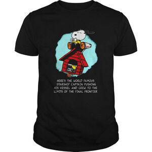 Snoopy Heres The World Famous Starship Captain Pushing His Vessel Shirt